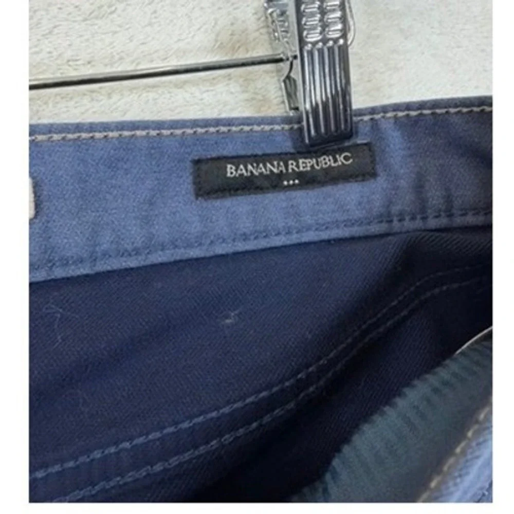 Banana Republic Travel Jean Athletic Fit Blue Heather Mens 35x30 Washwell